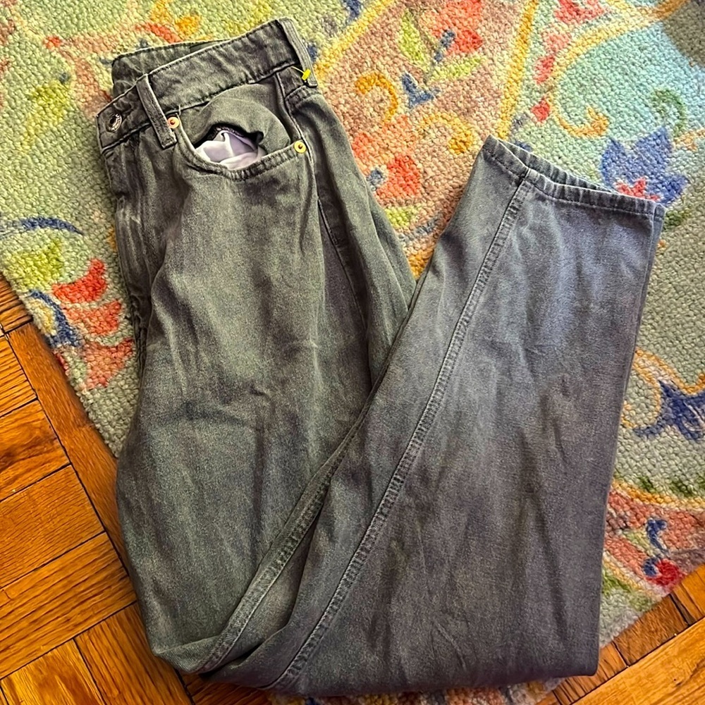 &denim gray loose mom jeans size: 6